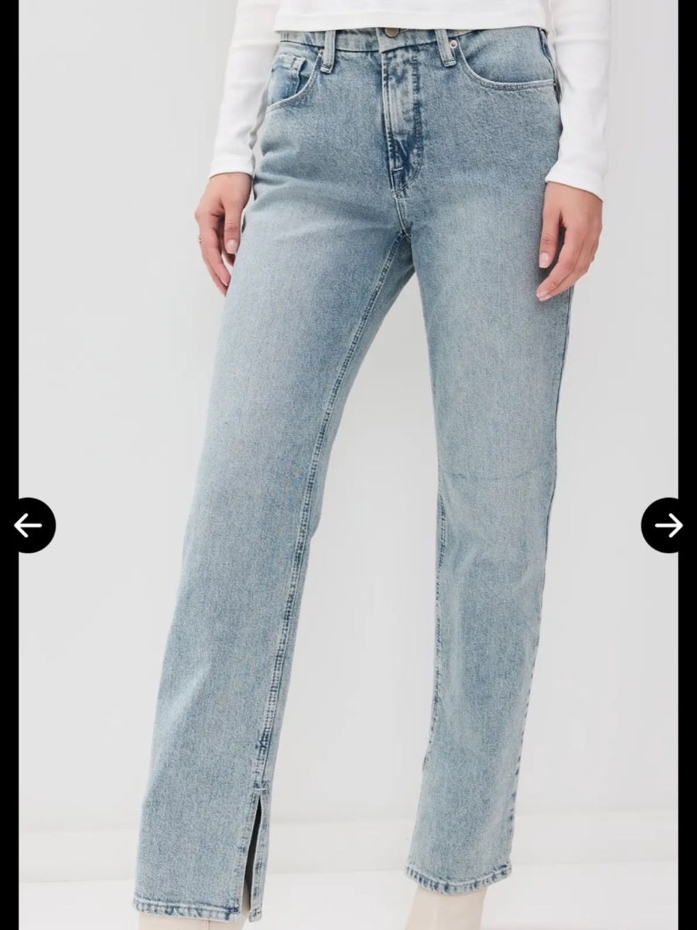 Good American Icon inseam Slit Jean - Picture 2 of 12